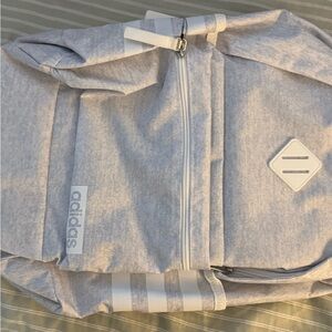 Adidas Light Gray Backpack with White Accents